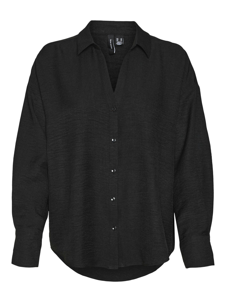 Vmmelaney Queeny LS Shirt WVN NOOS, zwart, XL