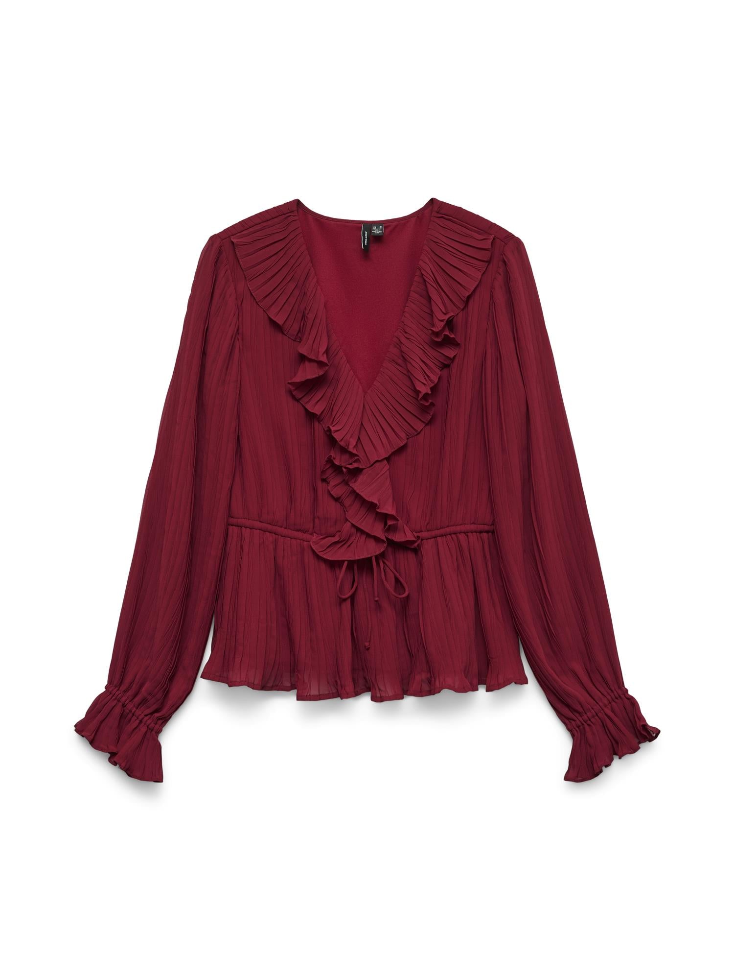 VMDora L/S Frill Pleat Top WVN EXP