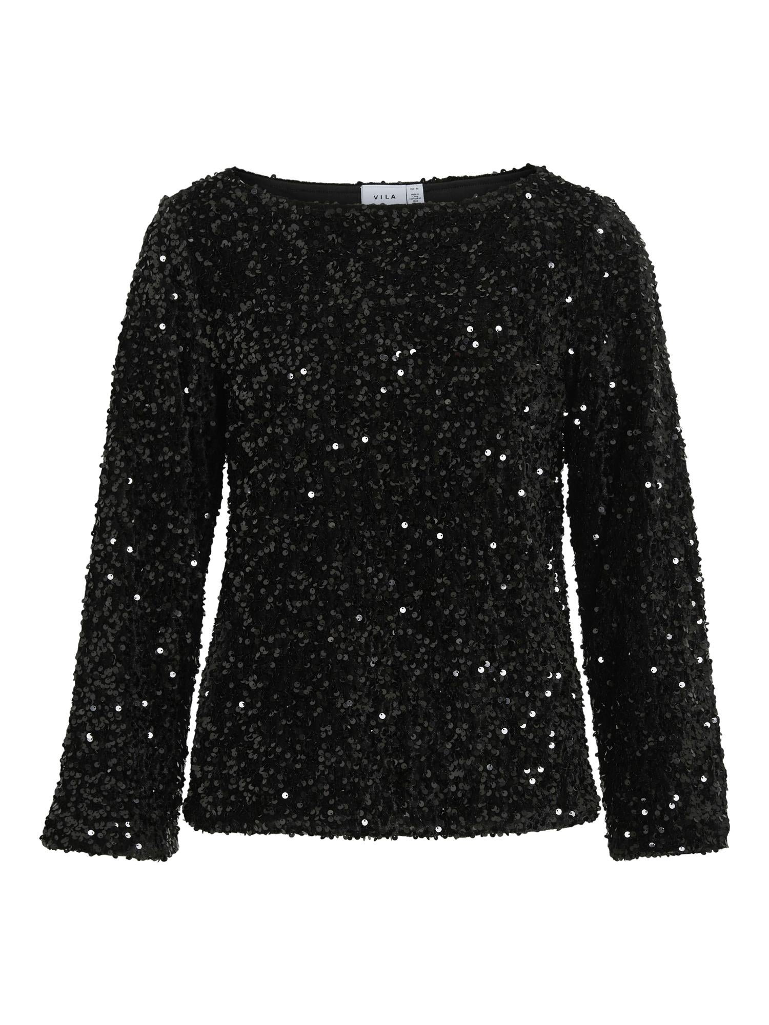 VIFaith Boat Neck LS Sequin Top/1