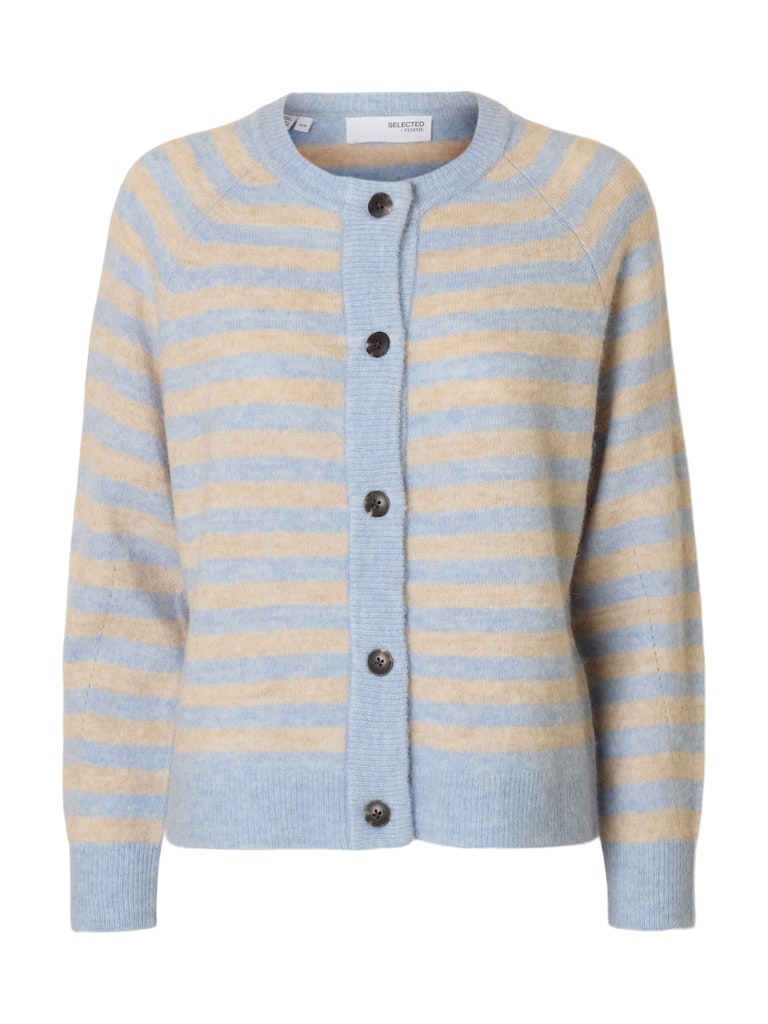SLFLulu LS Knit Short Stripe Cardigan