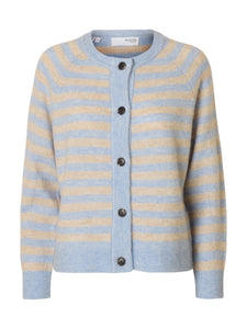 SLFLulu LS Knit Short Stripe Cardigan