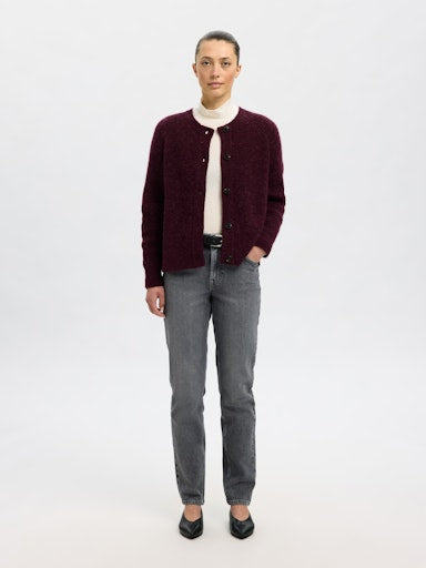 SLFLULU LS KNIT SHORT CARDIGAN