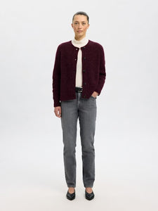 SLFLULU LS KNIT SHORT CARDIGAN