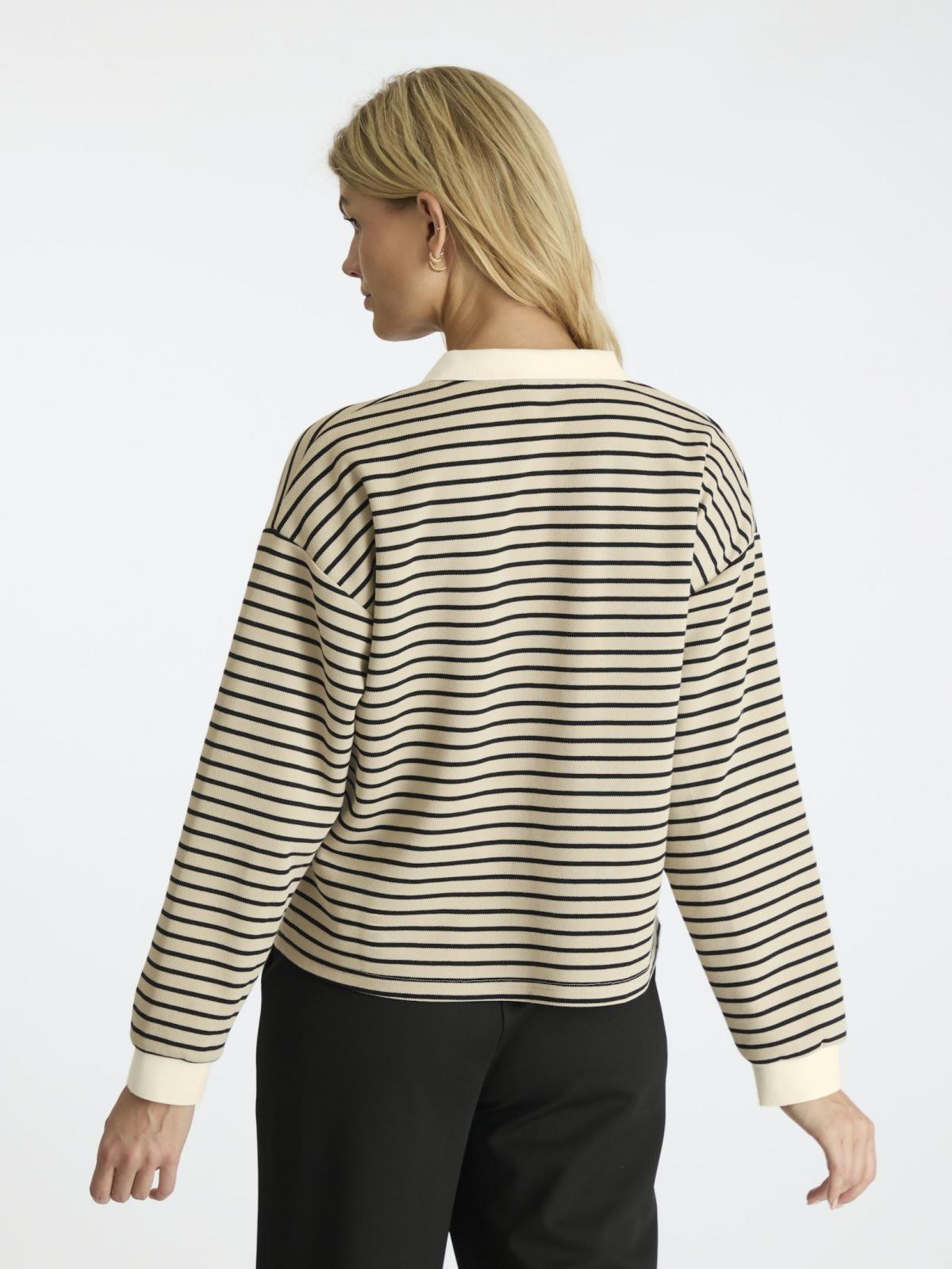 SARA STRIPE BOLO BLOUSE