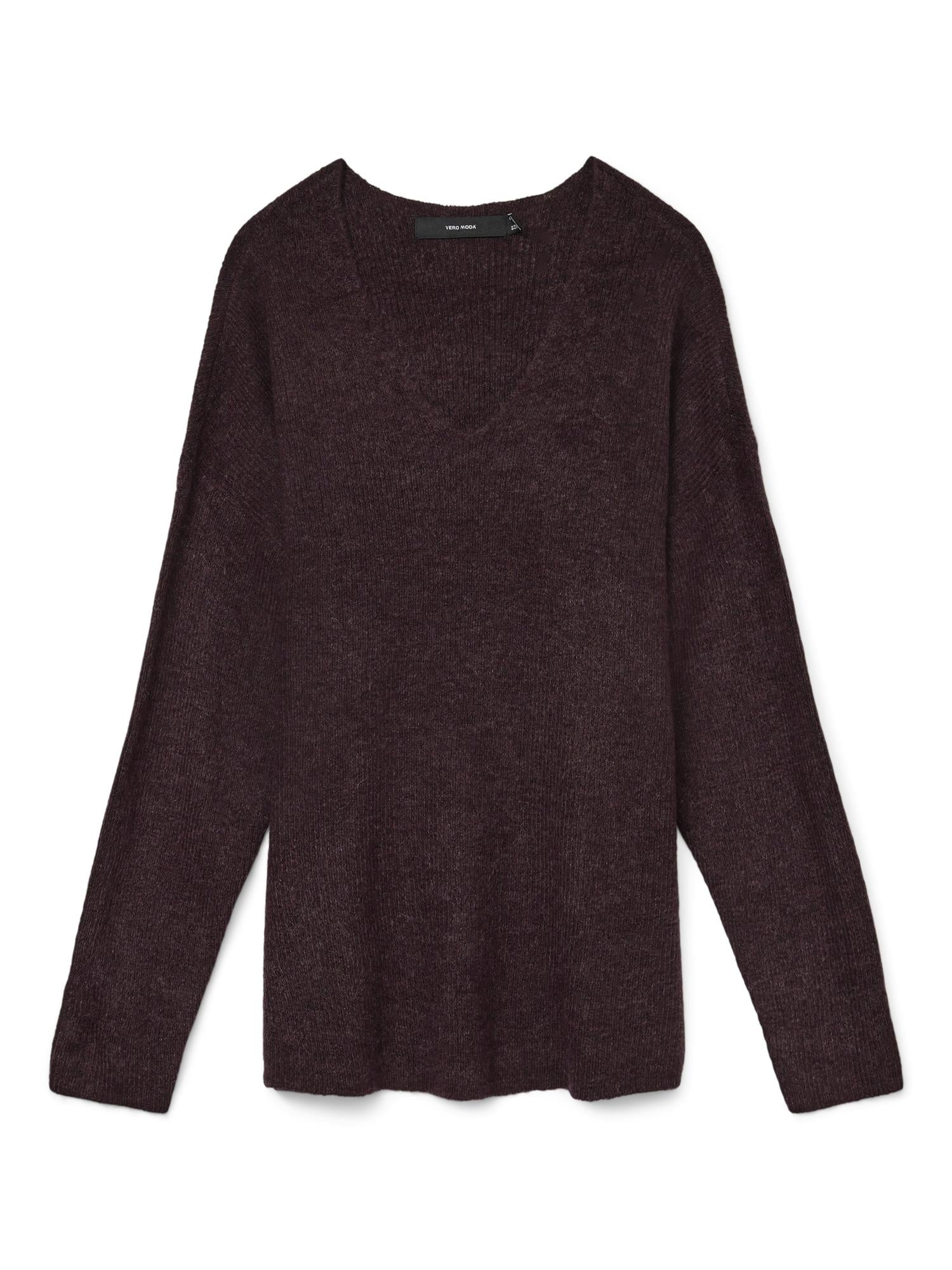 VMCREWLEFILE LS V-NECK BLOUSE NOOS