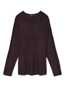 VMCREWLEFILE LS V-NECK BLOUSE NOOS