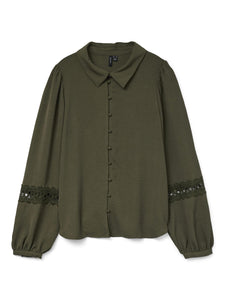 VMAlva Lace LS Shirt WVN GA BOO