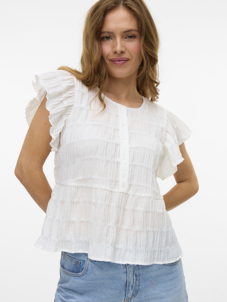 VMErma S/S Button Top Wvn SB3