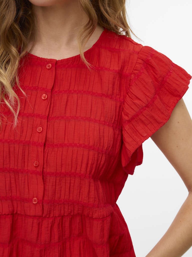 VMErma S/S Button Top Wvn SB3