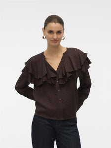 VMLizzi LS Flounce Top Wvn GA