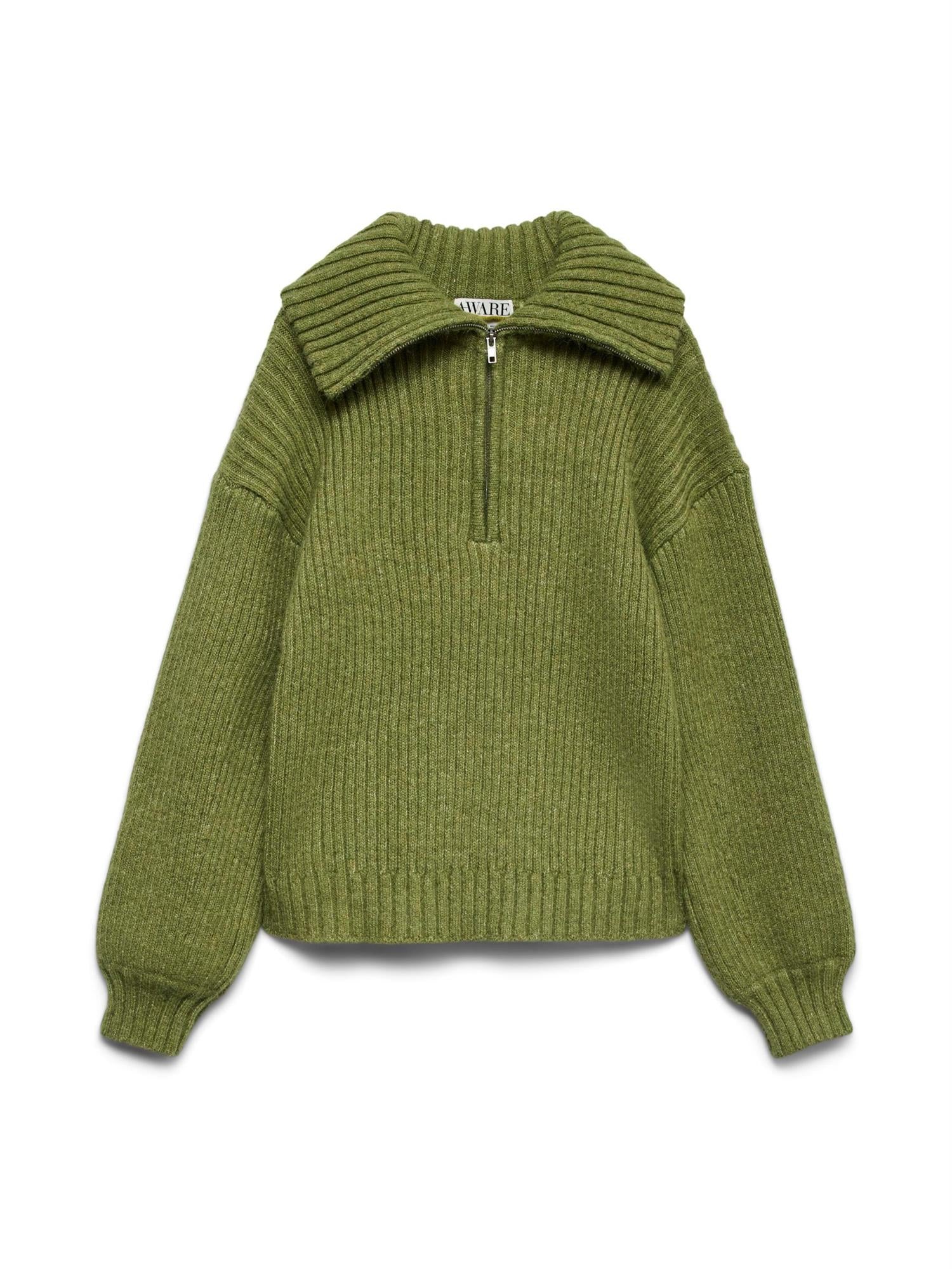 AWulla LS High Neck Half- Zip Knit