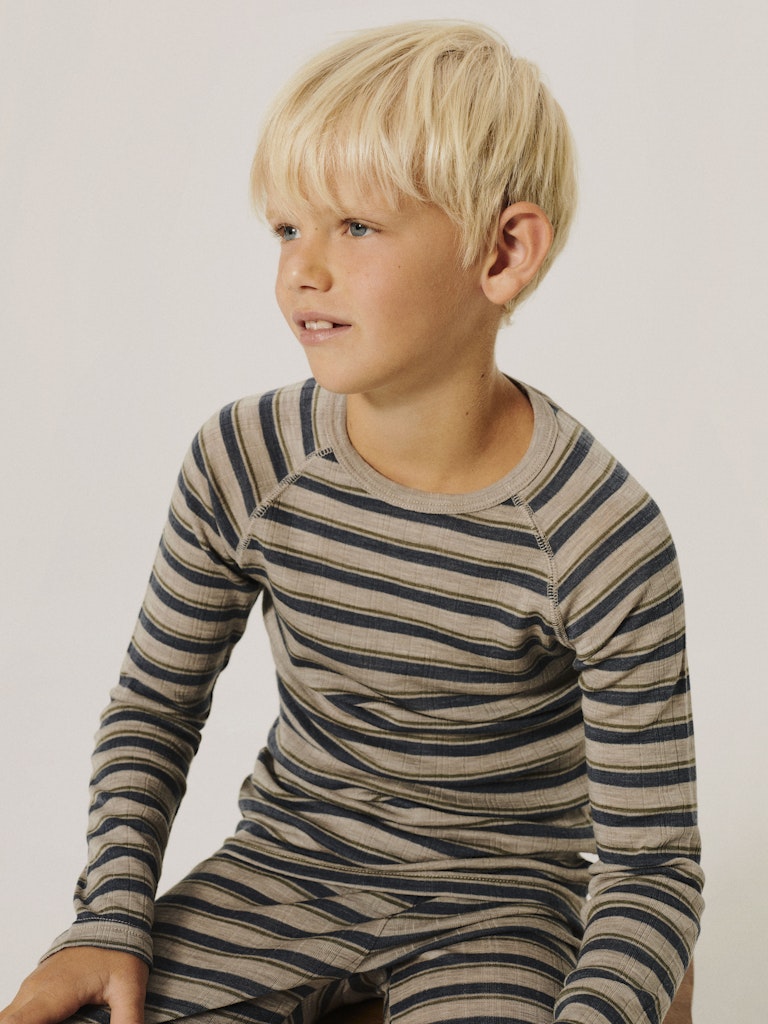 NKMWang Wool Needle LS Top Stripe