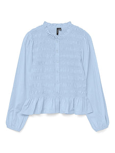 VMemery LS O-Neck Smock Top Wvn Exp Sb3