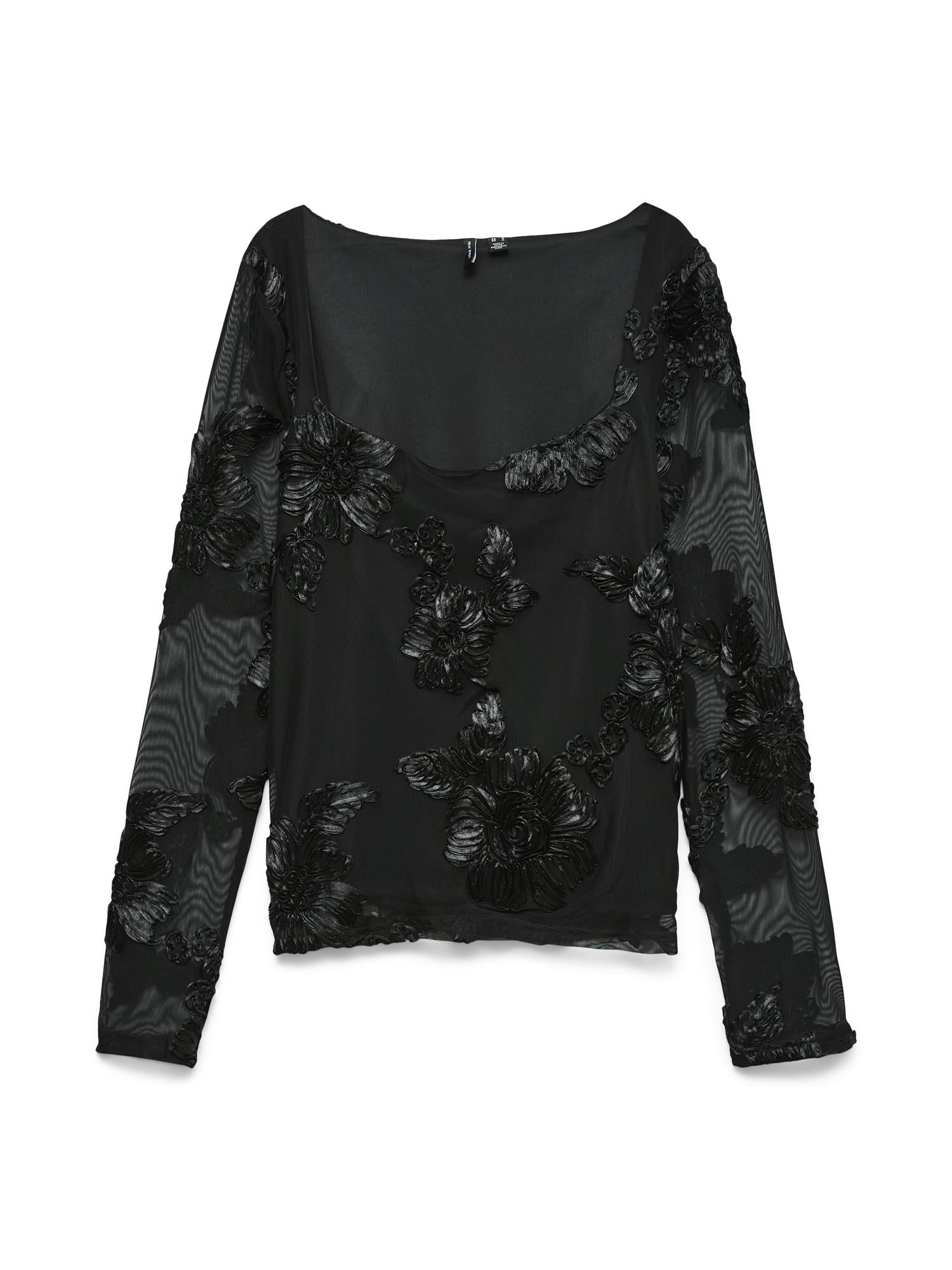 VMMila LS Square Neck Top JRS EXP SB8