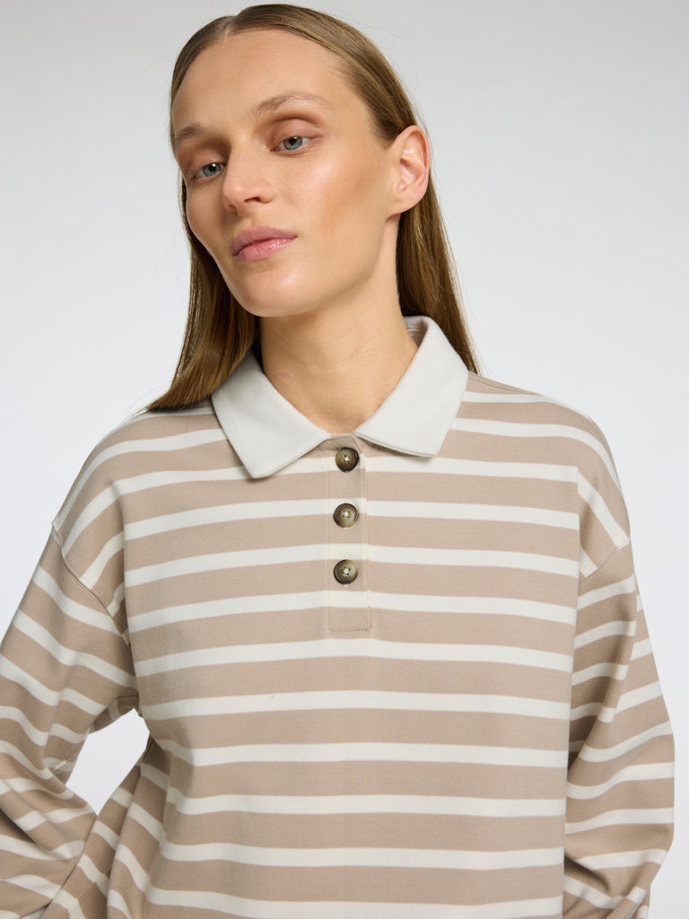 SLFWADA LS STRIPE COLLAR TOP NOOS