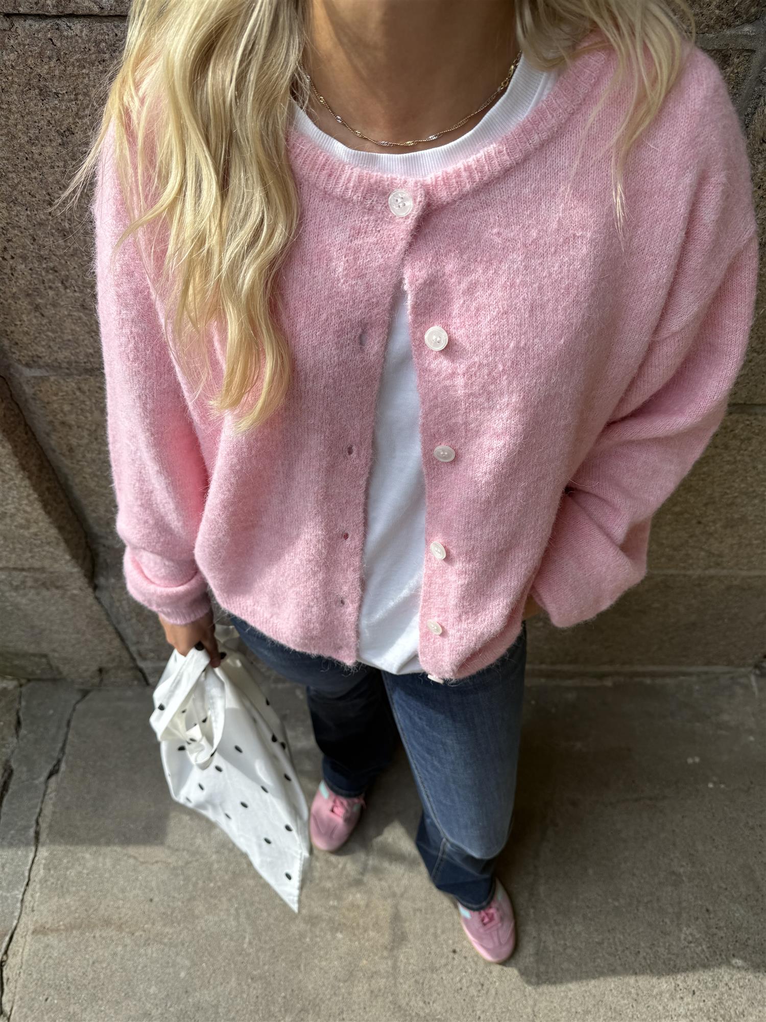 VMHope LS O-Neck Button Cardigan SB