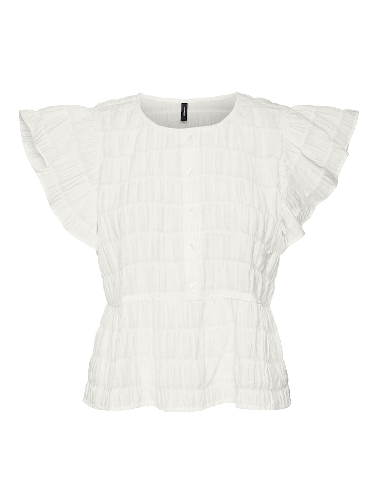 VMErma S/S Button Top Wvn SB3