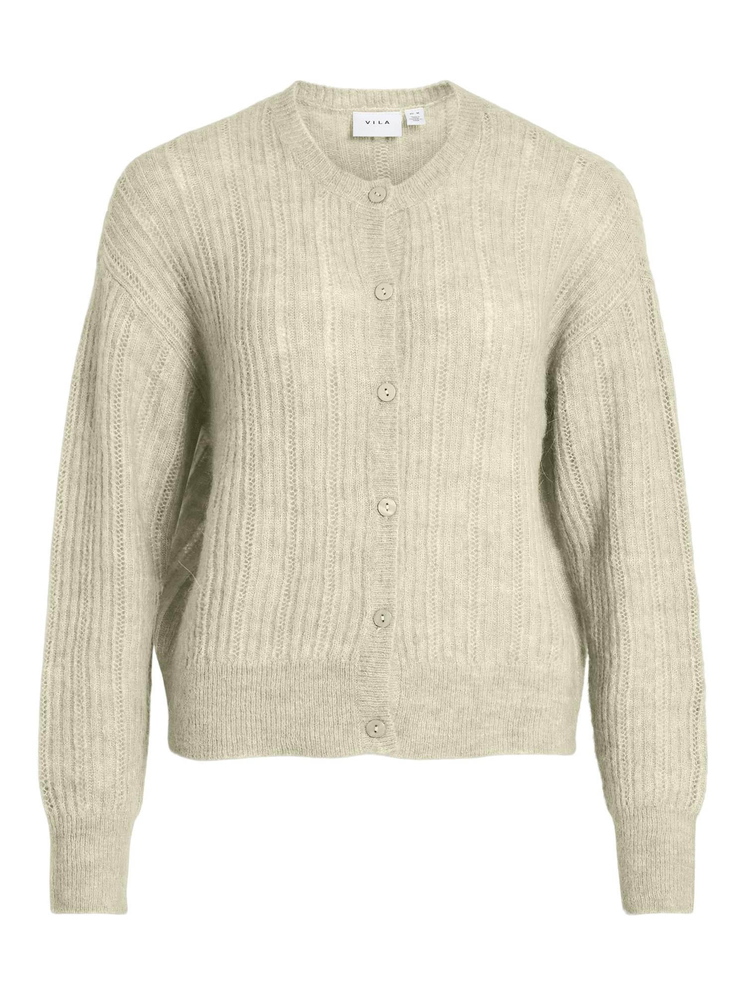 VIPretty O-Neck Pointelle Cardigan