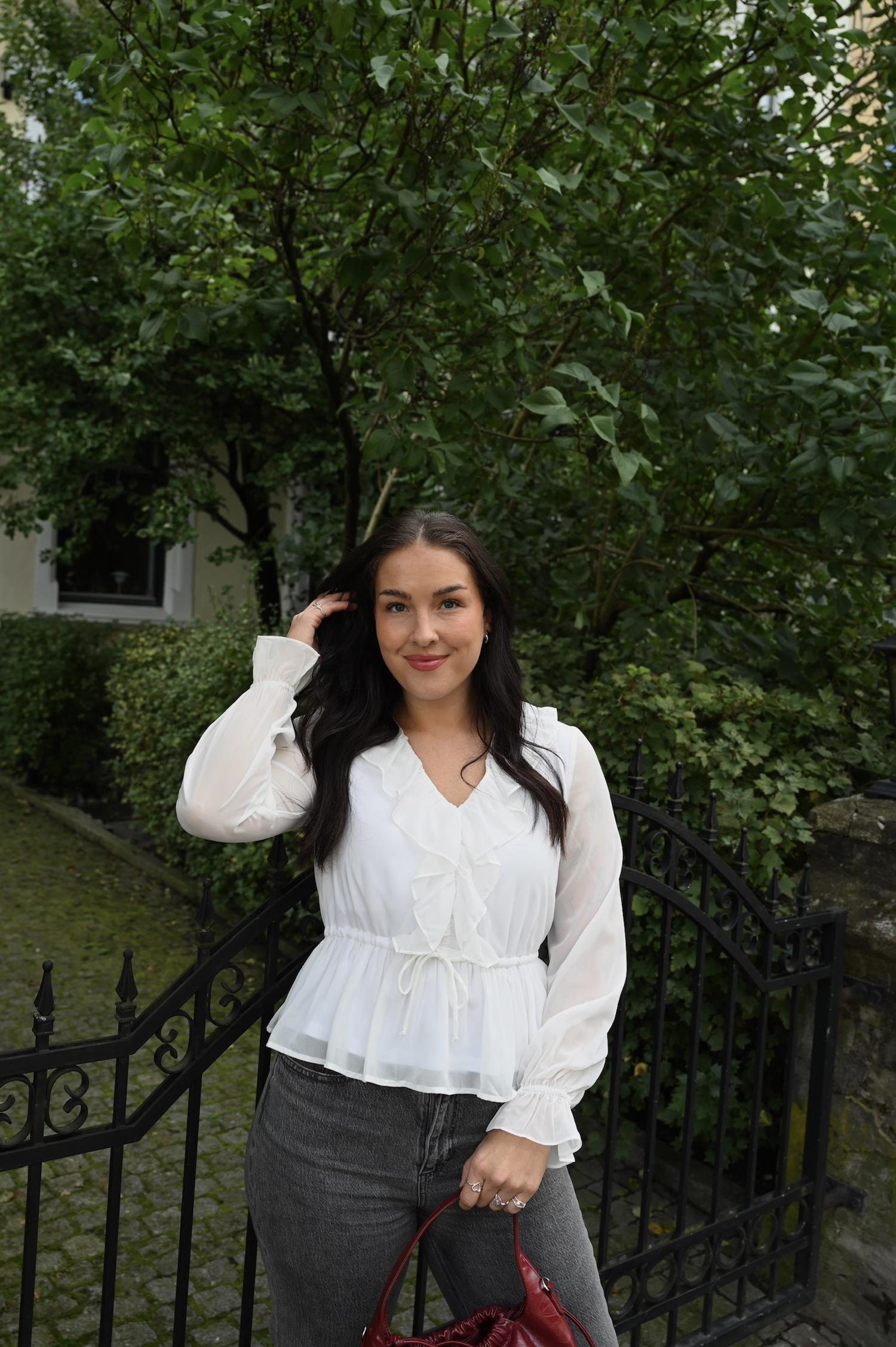 VMDora LS Frill Top Wvn Exp