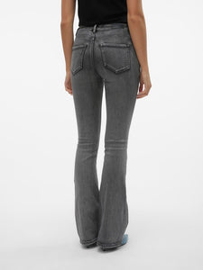 GRÅ DENIM VERO MODA VMFLASH FLARED JEANS