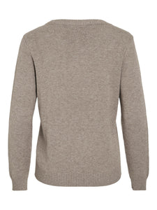 VIRIL O-NECK L/S KNIT TOP - NOOS
