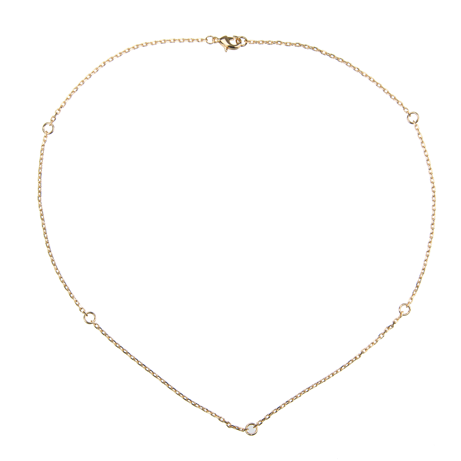 GOLD NECKLACE WITH RINGS