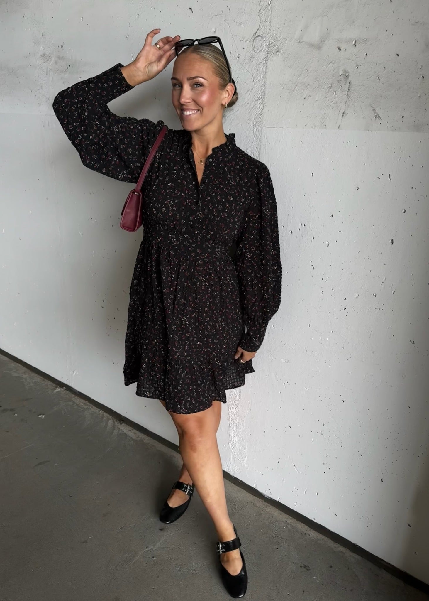 AWNoelle LS High Neck Short Dress