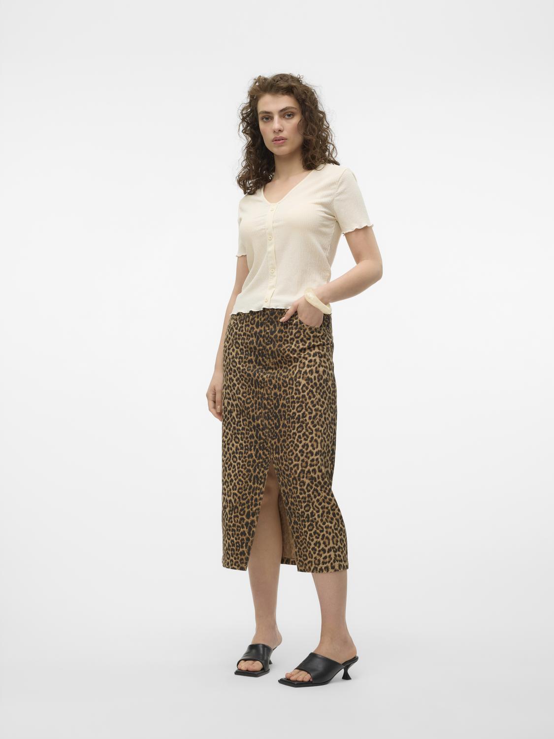 VMVERI HR LEO CALF SKIRT