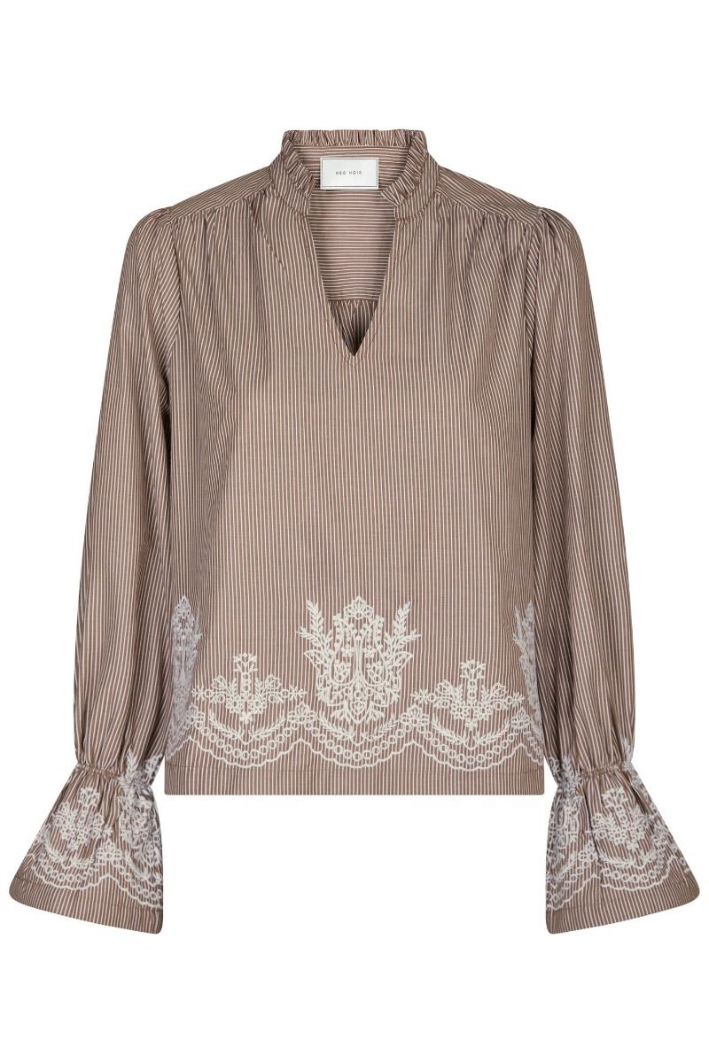 Amara Striped Emb Blouse