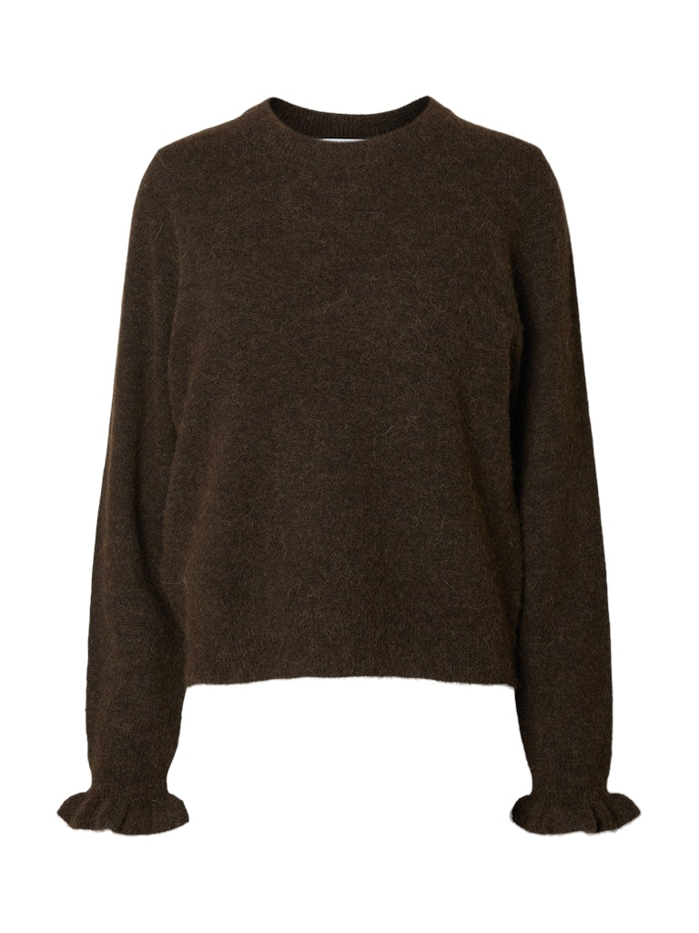 SLFLulu LS Knit Frill Cuff O-Neck NOOS