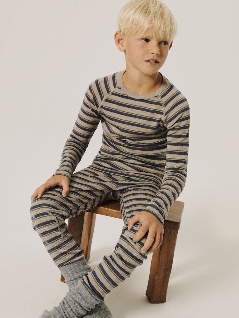 NKMWang Wool Needle LS Top Stripe