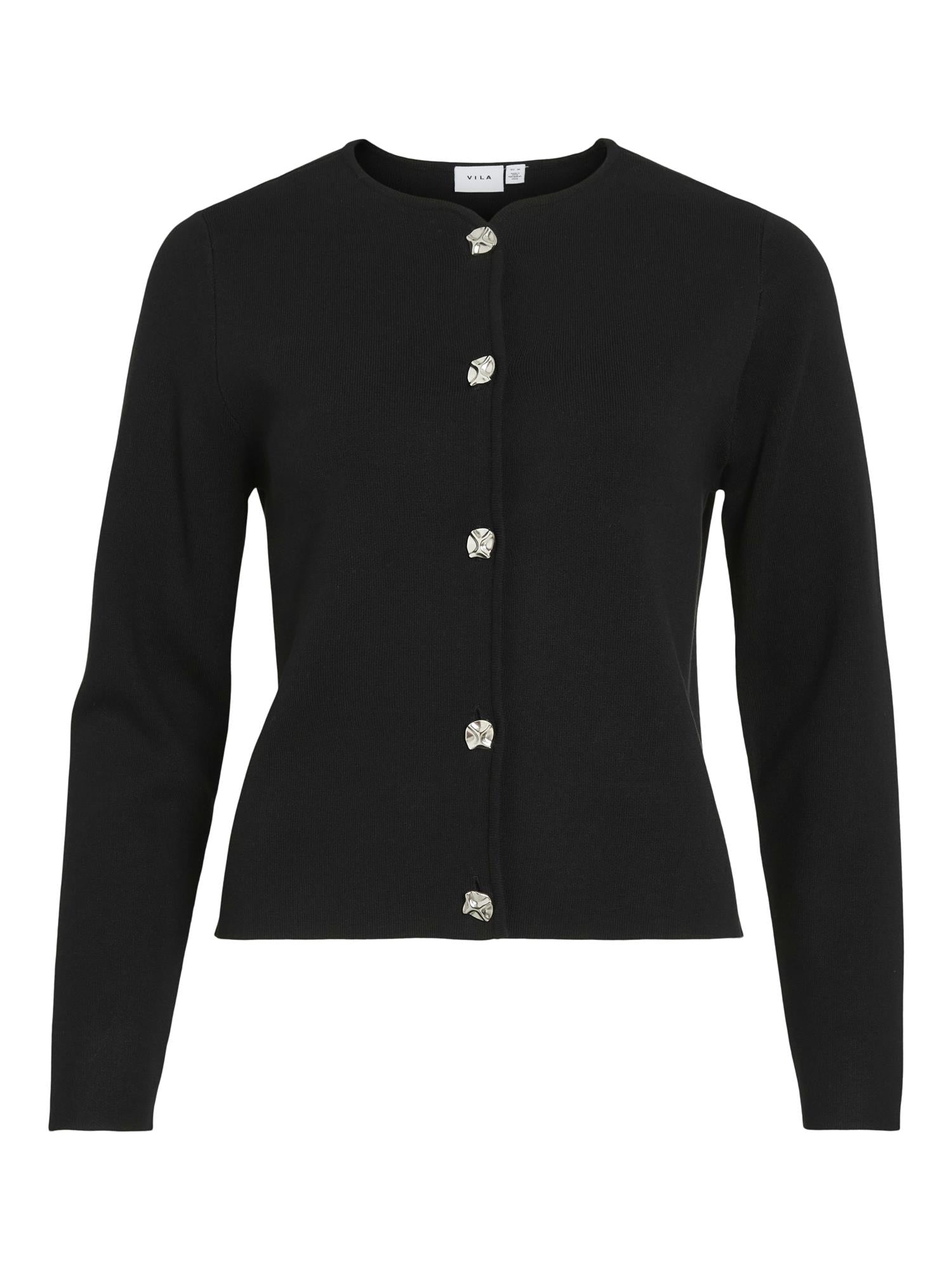 VISwayO-neck L/S Button Knit Cardigan