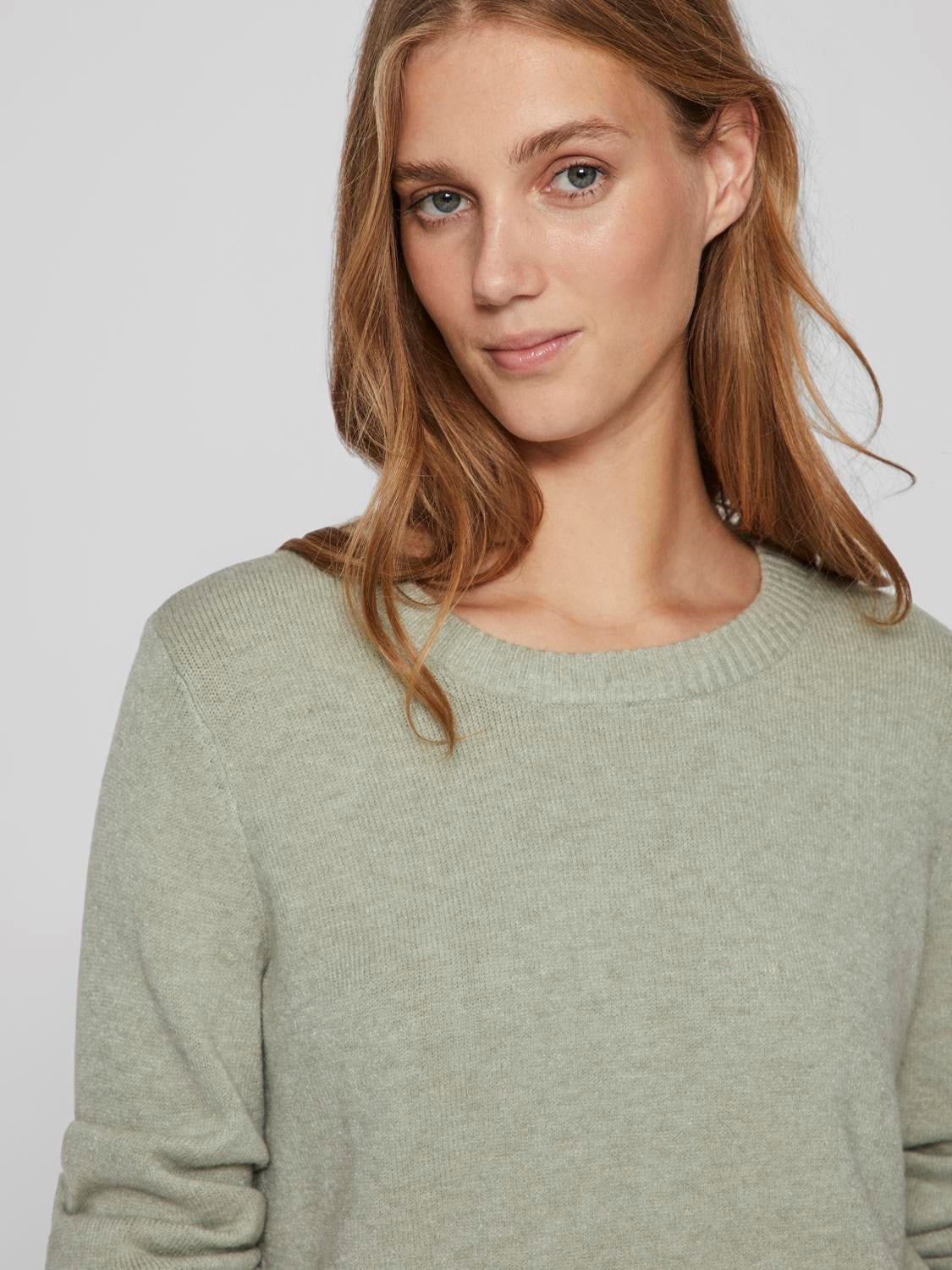 VIRIL O-NECK L/S KNIT TOP - NOOS