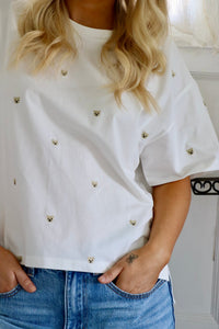 AWZora Ss O-Neck Emb T-shirt