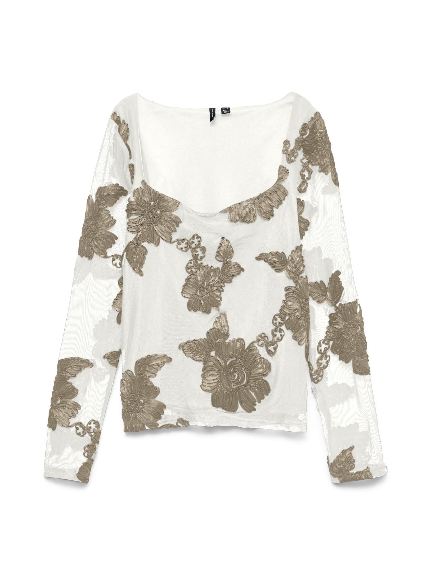 VMMila LS Square Neck Top JRS EXP SB8