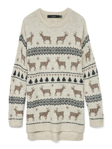 VMDEERS LS O-NECK H/L LONG PULL.XMAS