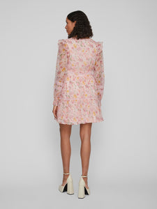VIRoman New V-Neck L/S Short Dress