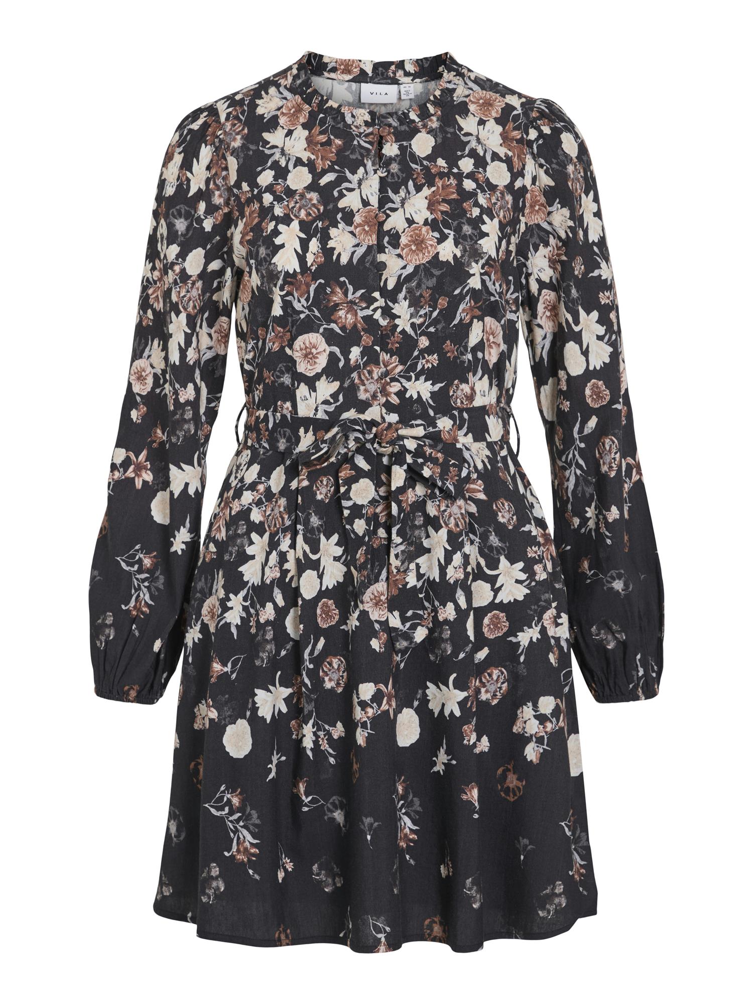 VIElma O-Neck L/S Short Dress/LN