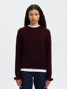 SLFLulu LS Knit Frill Cuff O-Neck NOOS