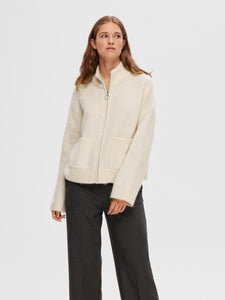 SLFSIA RAS LS KNIT ZIPPER CARDIGAN NOOS