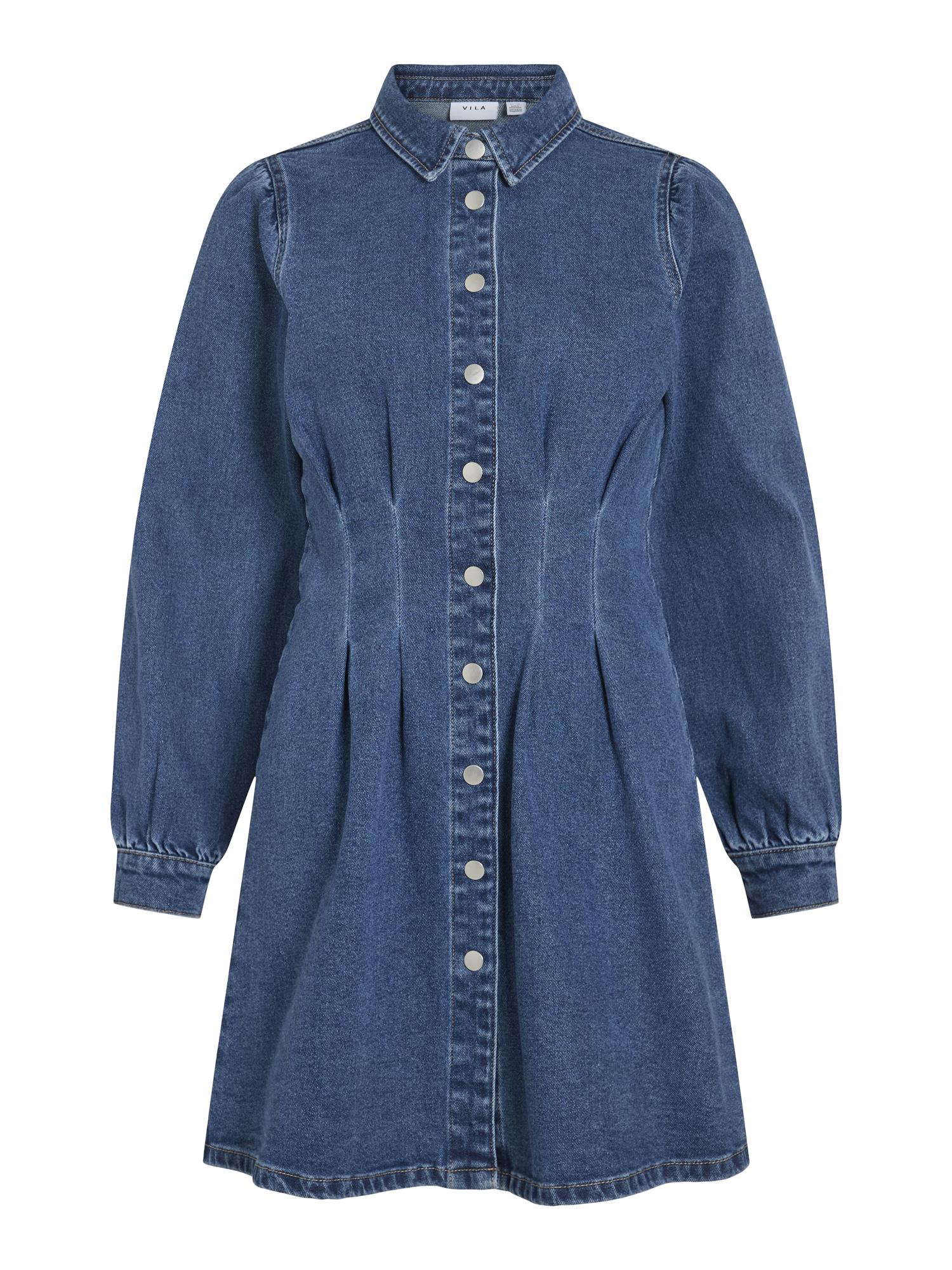 VISol L/S Pleat Denim Dress MBD/LN