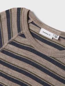 NKMWang Wool Needle LS Top Stripe