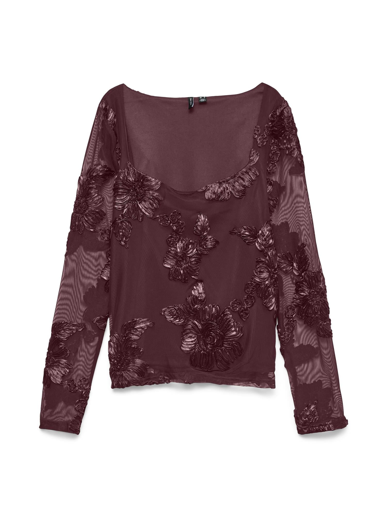 VMMila LS Square Neck Top JRS EXP SB8