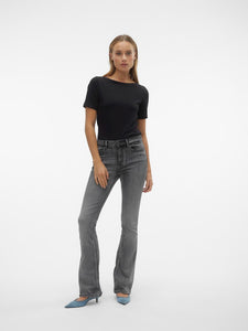 GRÅ DENIM VERO MODA VMFLASH FLARED JEANS