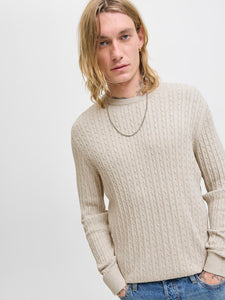 JJEEmil Knit Cable Crew Neck