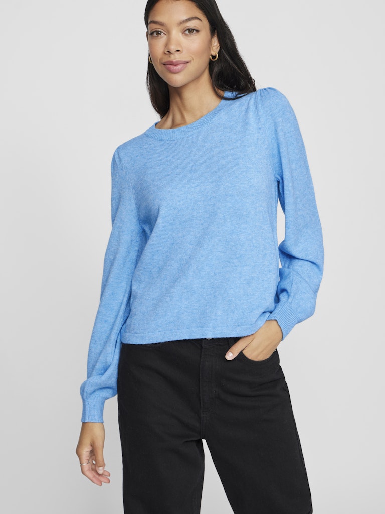 VIRIL L/S O-NECK KNIT TOP/LN