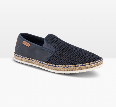 MØRK BLÅ RIEKER SLIP-ON SNEAKERS HERRE