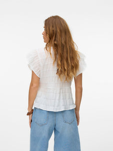 VMErma S/S Button Top Wvn SB3