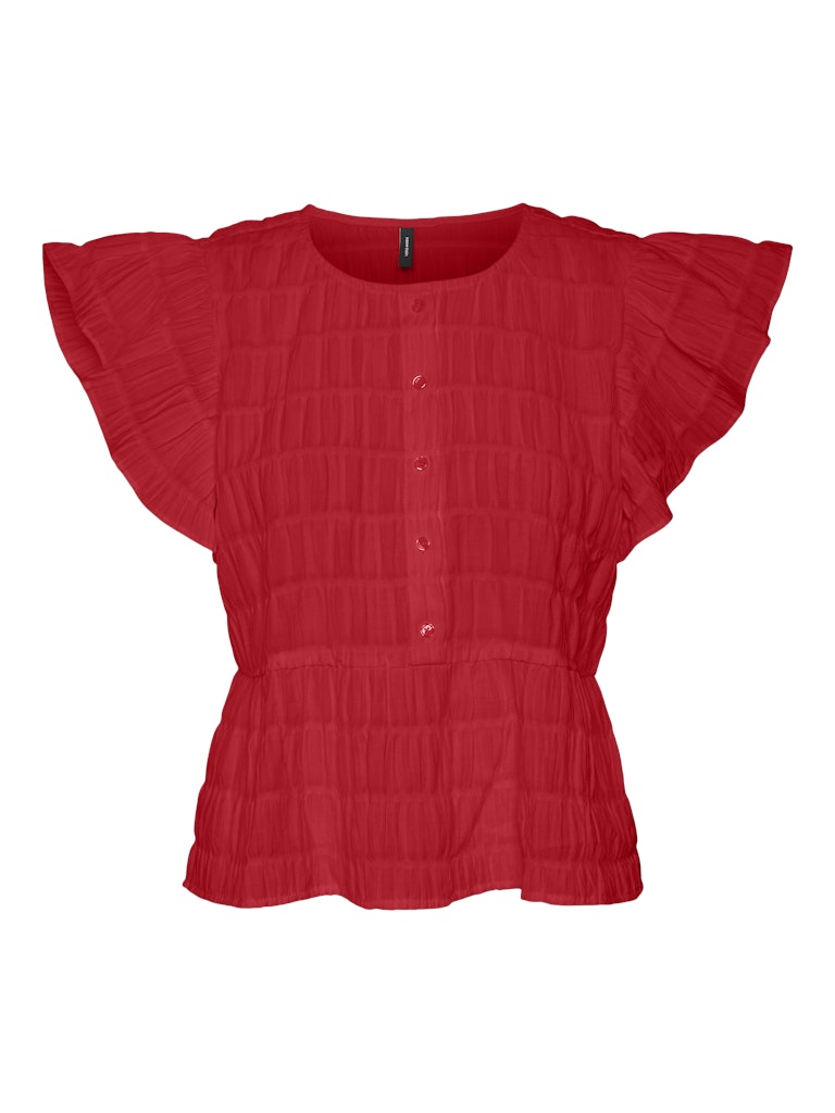 VMErma S/S Button Top Wvn SB3