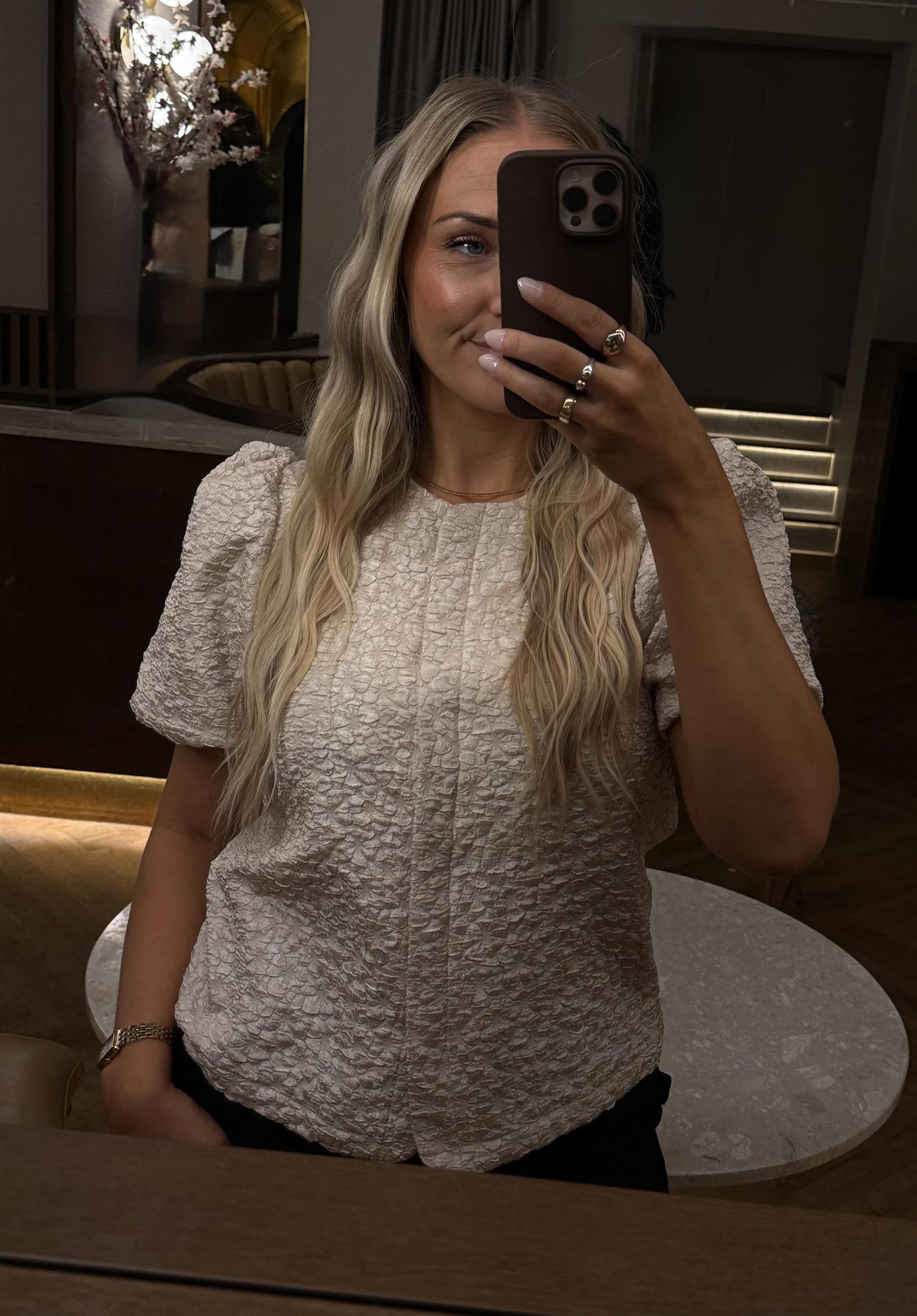 VMMerle SS Puff Cardigan JRS SB8